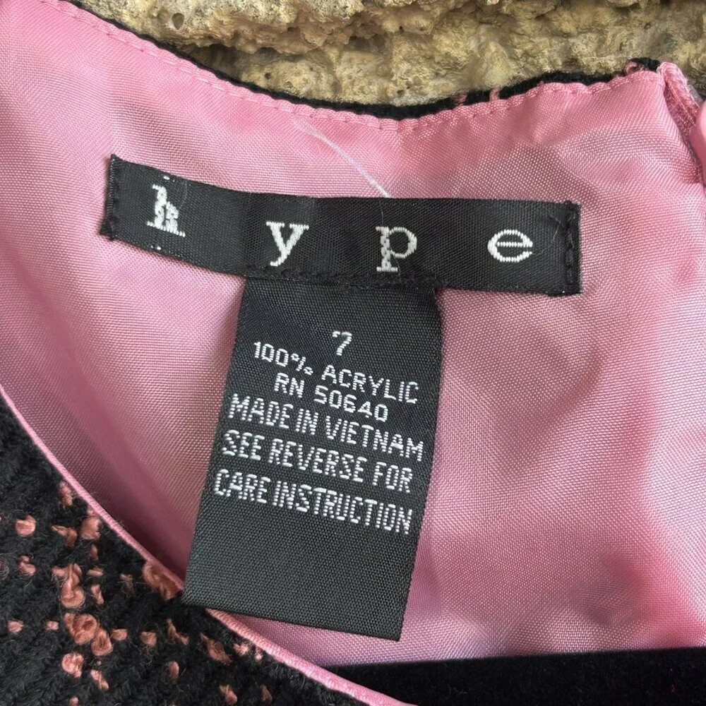 Hype Vintage Girls Plaid Dropped Waist Sleeveless Jumper Dress Size 7